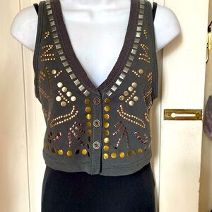 Abercrombie and Fitch med grey vest